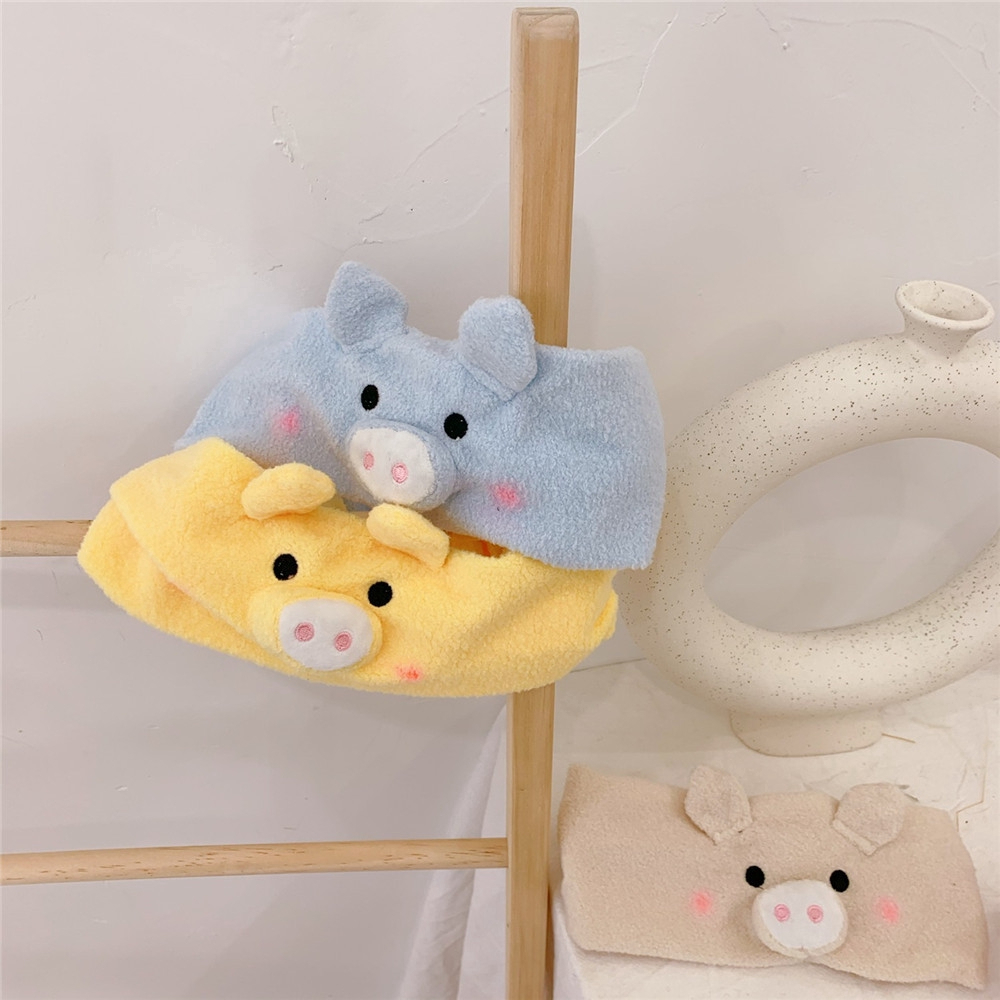 Băng đô rửa mặt bờm cài tóc turban dễ thương cute hình heo, chun cài tóc gọn gàng cho nữ dễ thương
