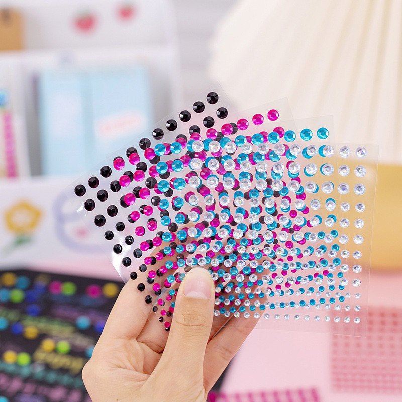 Đá đính mắt, đá dán trang trí sáng tạo, đá dán mặt biểu diễn có sẵn keo dính