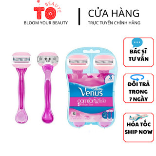 Bộ 2 dao cạo cho nữ có đầu bơ gillette Venus comfortglide white tea venus spa 3 blades