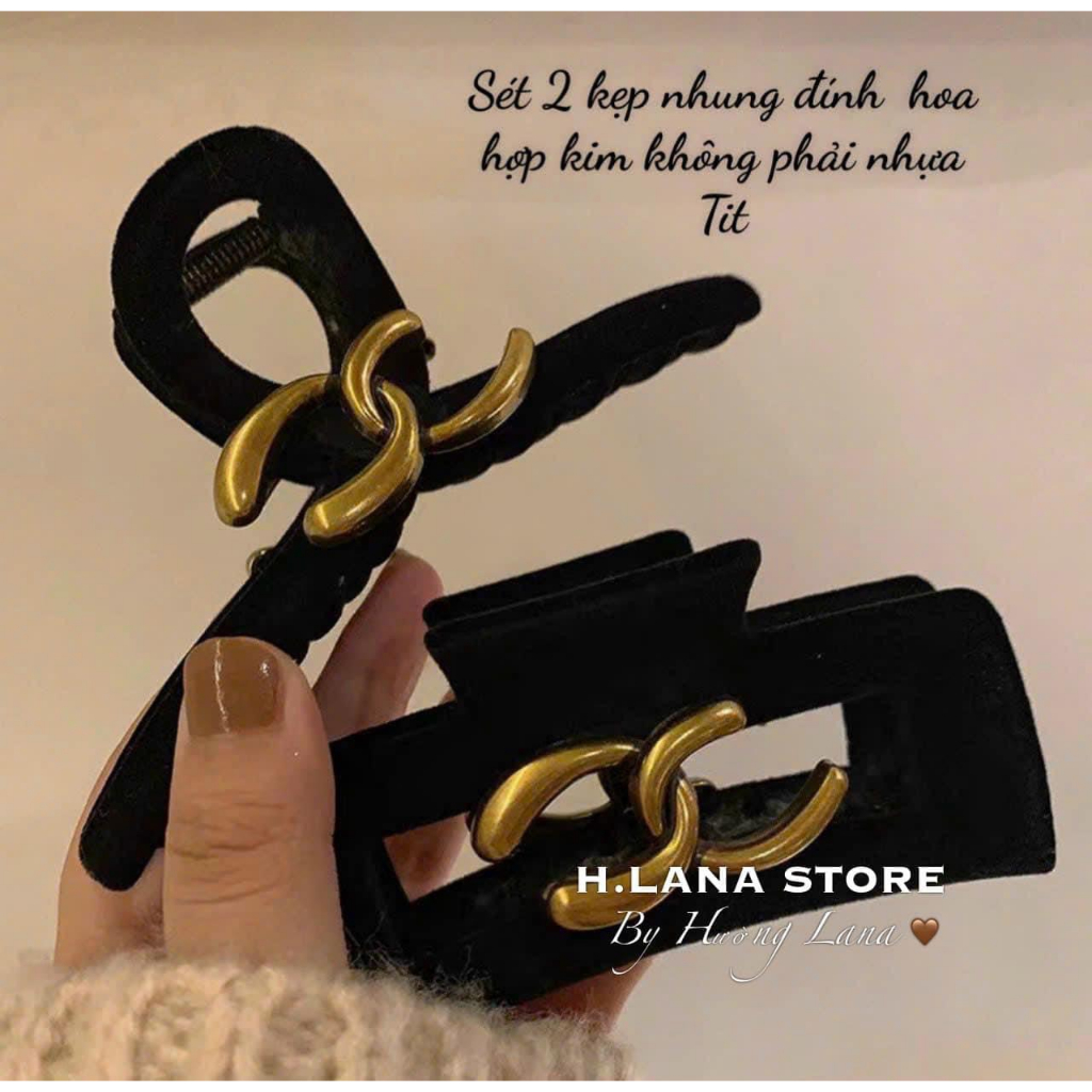SET 2 KẸP NHUNG KIỂU DÁNG LOLI