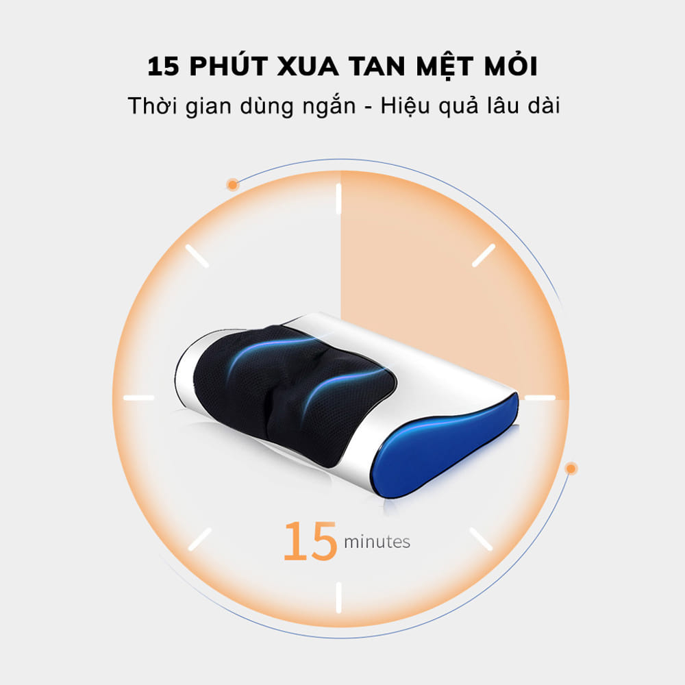 Gối Massage Cổ Vai Gáy 20 Bi, Gối Mát Xa Cổ Vai Gáy Hồng Ngoại Cao Cấp Chính Hãng Công Nghệ Nhật Bản Hỗ Trợ Mát Xa Toàn
