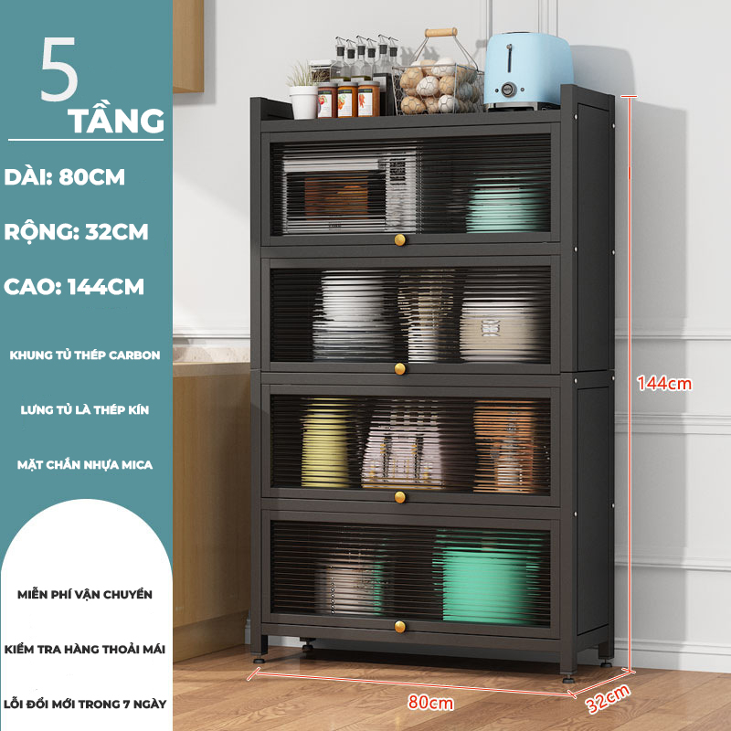 Tủ Nhà Bếp Đa Năng 3/4/5 tầng Để Đồ Nhà Bếp, Phòng Khách Ban Công
