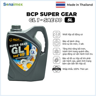Nhớt Cầu Hộp Số Động Cơ Ô Tô BCP Super Gear GL-1 SAE 90 / 140 Thái Lan 5L, Dầu Cầu Xe Tải Chính Hãng