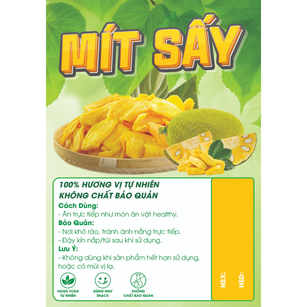 Tem Dán Sản Phẩm Ăn Vặt, Tem Dán Sản Phẩm, Tem Hạt Dinh Dưỡng 7x10 cm - Cán Bóng Sáng Đẹp