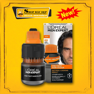 Nhuộm Râu Tóc Nam L'Oreal Paris Men Expert One Twist Mess Free - Màu Nâu Đen