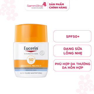 Eucerin Kem chống nắng Sun Fluid Mattifying Sensitive Protect Spf 50+ 50ml