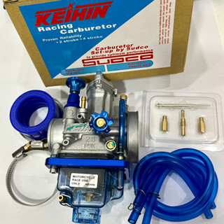 Bình xăng con ga dẹp Keihin đít trong suốt 28 30 32 34 - Full PHỤ KIỆN