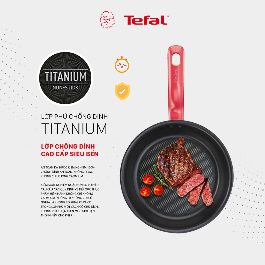 Chảo chống dính Tefal So Chef dùng cho bếp từ 21cm / 24cm / 28cm- Bảo hành 2 năm