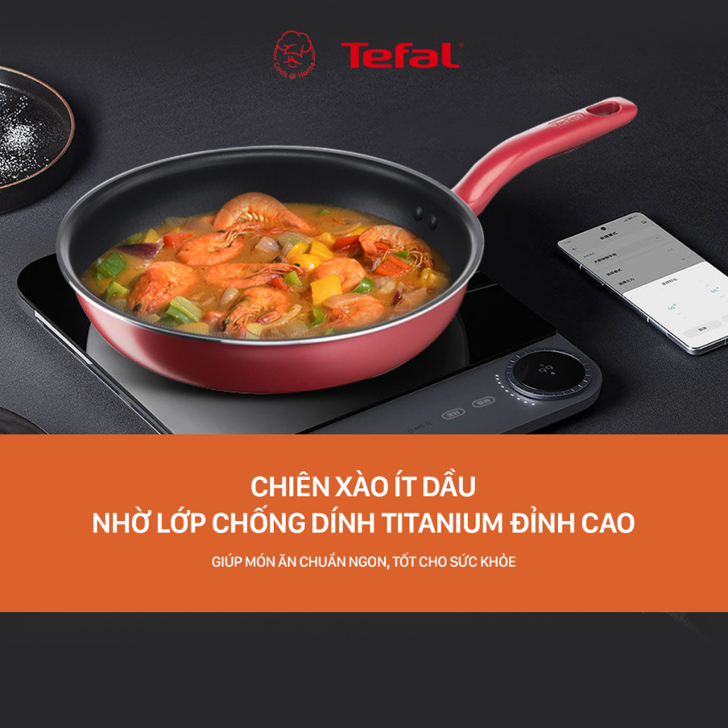 Chảo chống dính Tefal So Chef dùng cho bếp từ 21cm / 24cm / 28cm- Bảo hành 2 năm