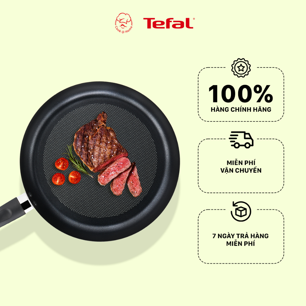 Chảo chống dính Tefal Day By Day dùng cho bếp từ size 24cm, 28cm - Bảo hành 2 năm