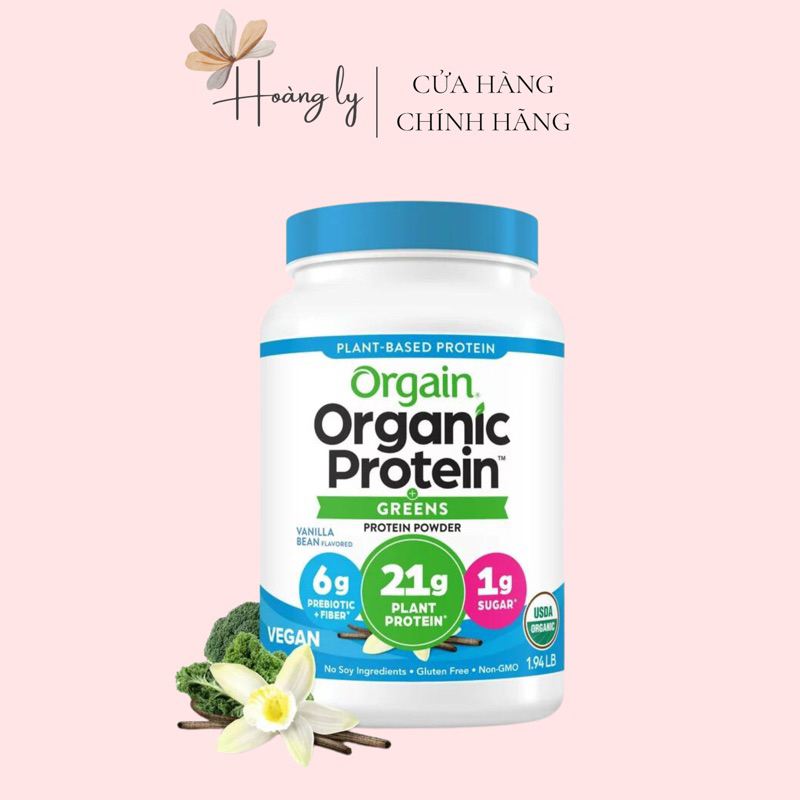 Bột Protein Orgain Organic Protein &amp; Superfoods hương vanilla  Mỹ 1.22kg