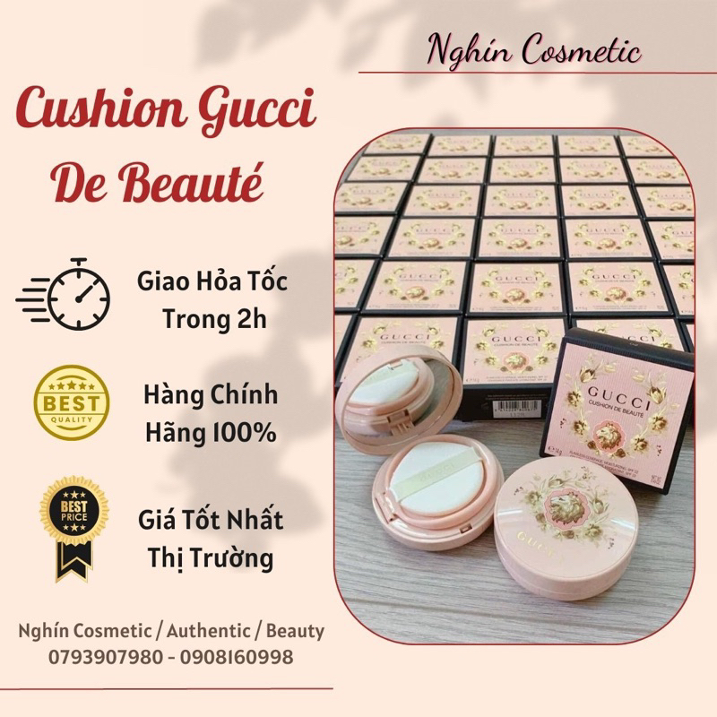 Phấn Nước Cushion Gucci De Beauté 14g - Siêu Mỏng Nhẹ, Kiềm Dầu