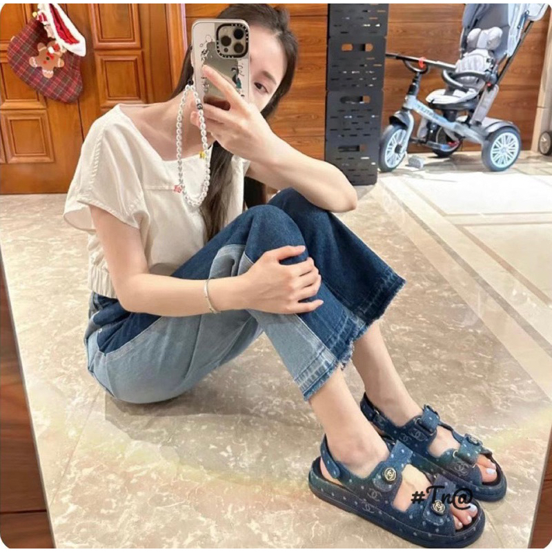Sandal thể thao quai Denim siêu hot 2023 Fullbox Bill