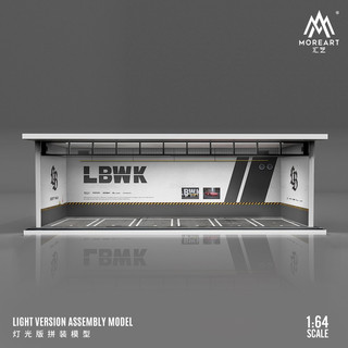 Diorama 1:64 more art - lbwk parking lot sence diorama garage theme with led