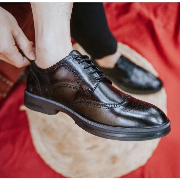 Giày Oxford Nam Công Sở Da Bò Thật Nguyên Tấm Cao Cấp