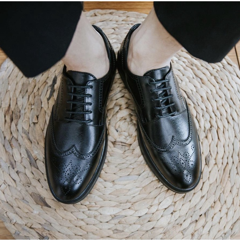 Giày Oxford Nam Công Sở Da Bò Thật Nguyên Tấm Cao Cấp