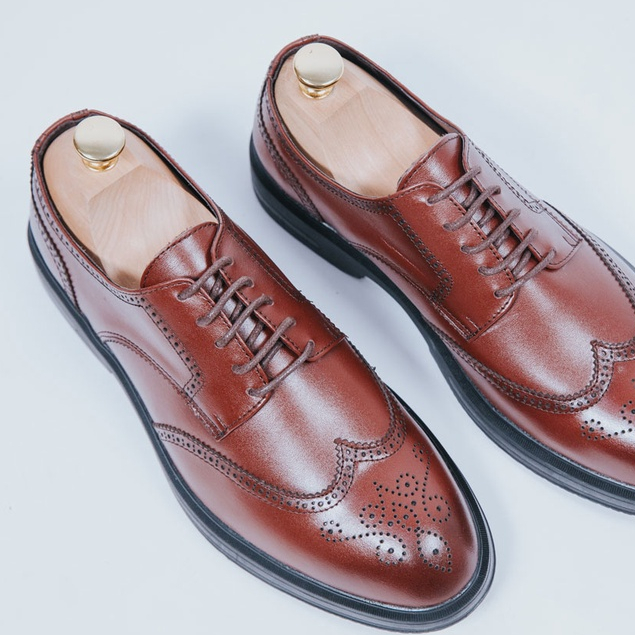 Giày Oxford Nam Công Sở Da Bò Thật Nguyên Tấm Cao Cấp