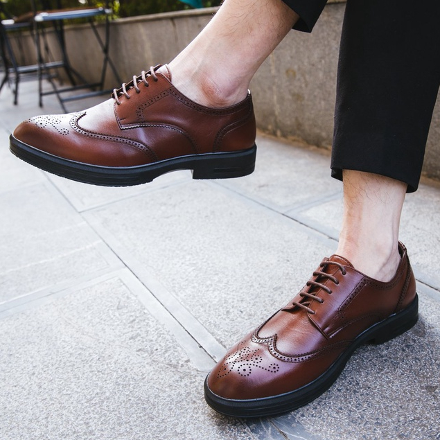 Giày Oxford Nam Công Sở Da Bò Thật Nguyên Tấm Cao Cấp