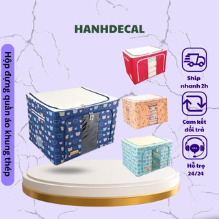 Sét 2 Hộp vải đựng quần áo khung thép hộp đựng đò phong cách nhật bản hanhdecal1
