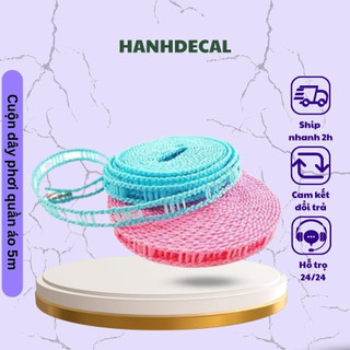 Dây Phơi Đồ Thông Minh Không Cần Cặp có lỗ treo móc phơi tiện lợi hanhdecal1