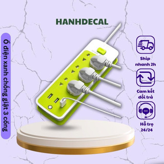 Ổ cắm điên đa năng chống giật tự điều chỉnh dòng điện có 3 cổng cắm usb hanhdecal1