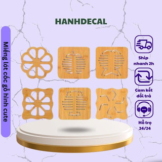 Miếng Lót Gỗ Tiện Dụng - Họa Tiết Giao Ngẫu Nhiên hanhdecal1