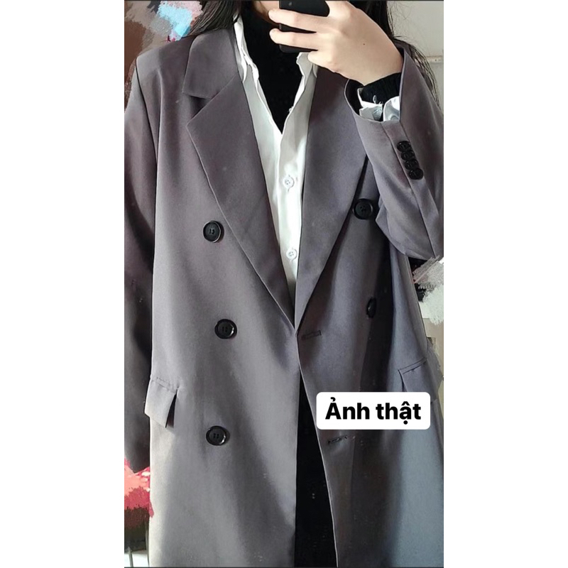 Áo Khoác Vest, Áo Khoác Blazer Dáng Dài Phong Cách Hàn Quốc
