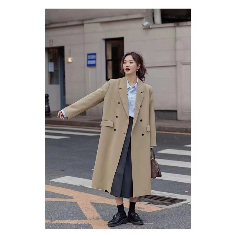 Áo Khoác Vest, Áo Khoác Blazer Dáng Dài Phong Cách Hàn Quốc