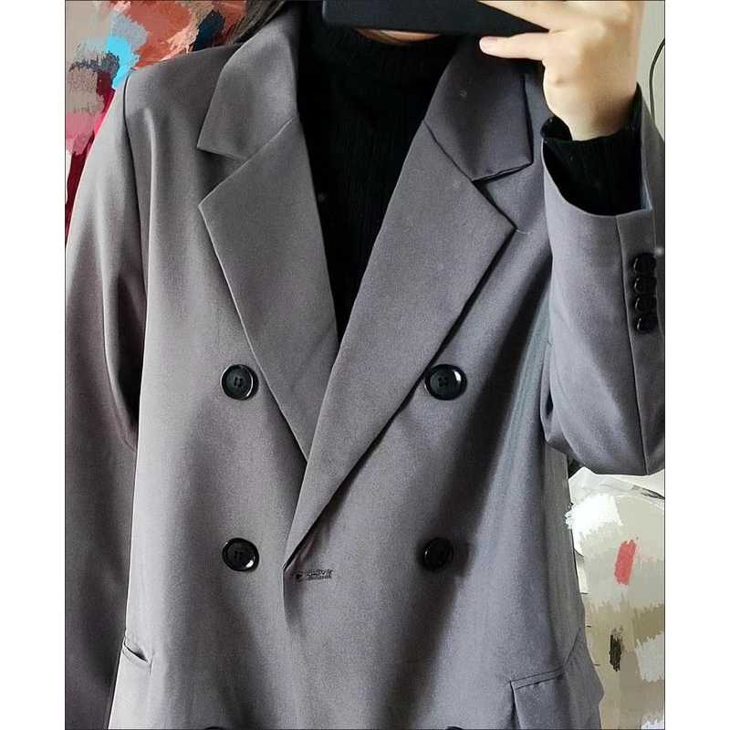 Áo Khoác Vest, Áo Khoác Blazer Dáng Dài Phong Cách Hàn Quốc