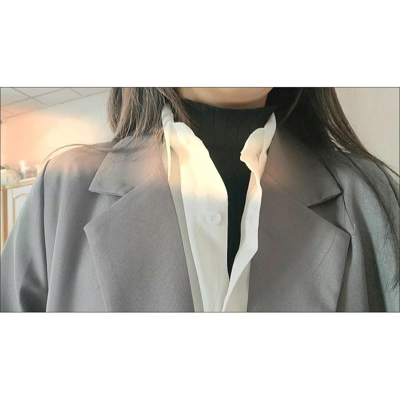 Áo Khoác Vest, Áo Khoác Blazer Dáng Dài Phong Cách Hàn Quốc