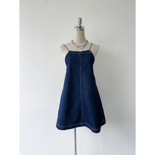 Váy jeans 2 dây lưng thắt nơ dáng xoè xinh xắn cho mùa hè | GLAMOR DRESS | Secodee