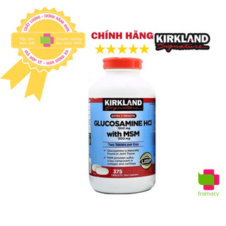 Viên uống xương khớp Kirkland Glucosamine HCl with MSM 1500mg, USA (375v) cho người từ 18 tuổi