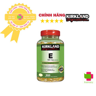 Vitamin E Kirkland 400 IU, Mỹ (500 viên) trẻ hóa làn da, giảm lão hóa cho phụ nữ từ 12 tuổi trở lên
