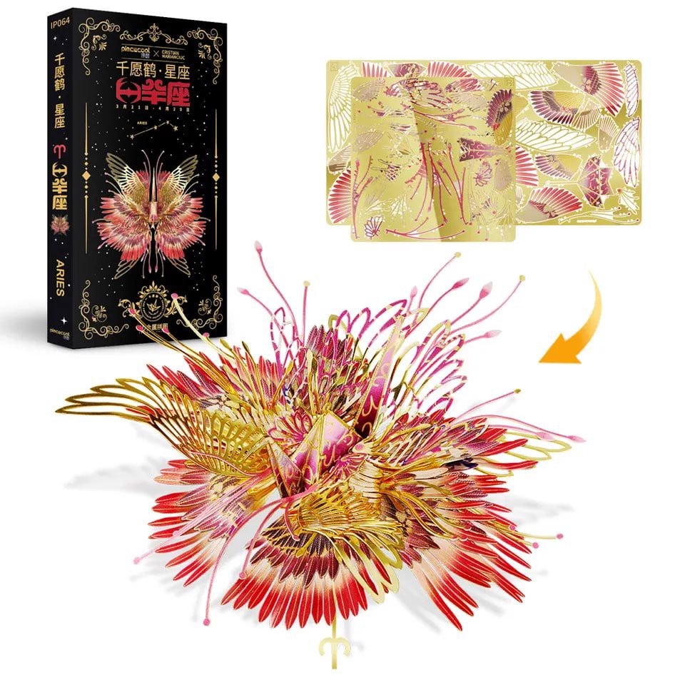 Mô Hình Kim Loại 3D Lắp Ráp Piececool Thiên Ngữ Hạc Bạch Dương (Aries) IP064-RG [chưa ráp]