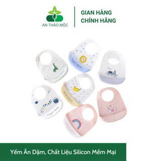 Yếm Ăn Dặm, Chất Liệu Silicon Mềm Mại, An Toàn, Sạch Sẽ, Cho Bé Từ 6 Tháng