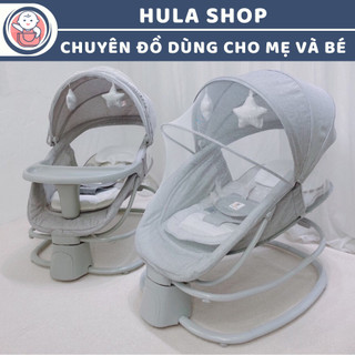 Nôi tự động cao cấp cho bé sơ sinh 8113/8114 có nhạc trắng ru ngủ, điều chỉnh 4 nấc, gấp gọn tiện lợi