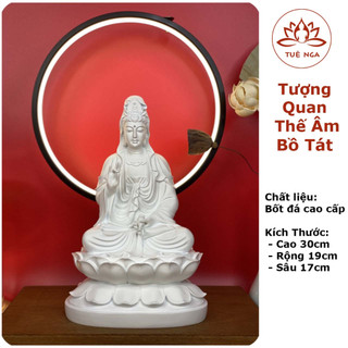Tượng phật quan thế âm bồ tát, chất liệu bột đá cao cấp - tuệ nga