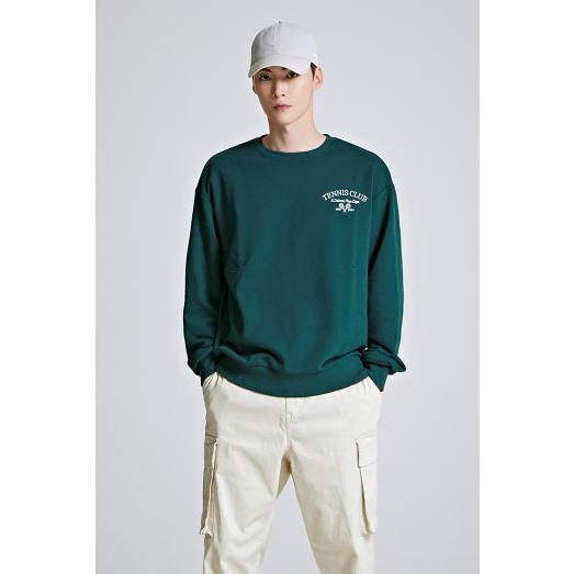 Áo thun unisex SPAO sweatshirt thêu đơn giản