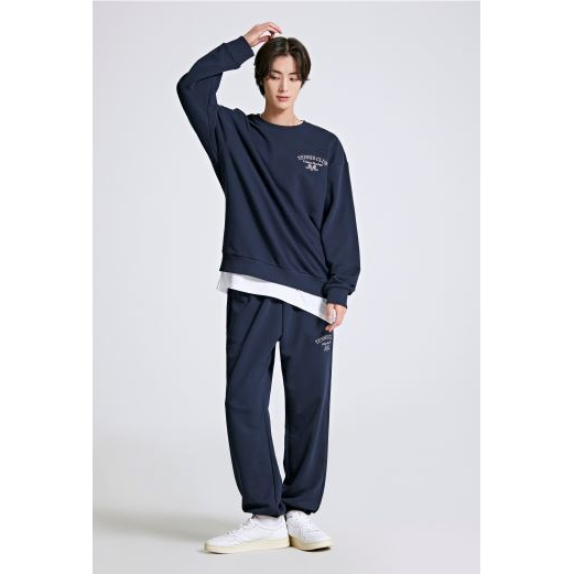 Áo thun unisex SPAO sweatshirt thêu đơn giản