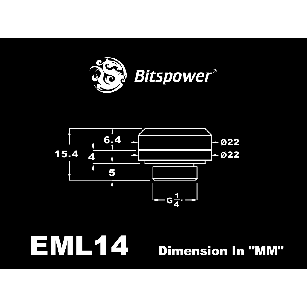 BITSPOWER FITTING CẮM ỐNG OD14MM