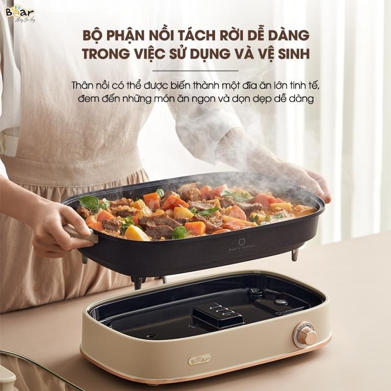 Bếp nướng lẩu 2 in 1 Mini Hàn Quốc nhỏ gọn xinh xắn,sử dụng thuận tiện dễ dàng ,lẩu nướng xào rán nấu cơm