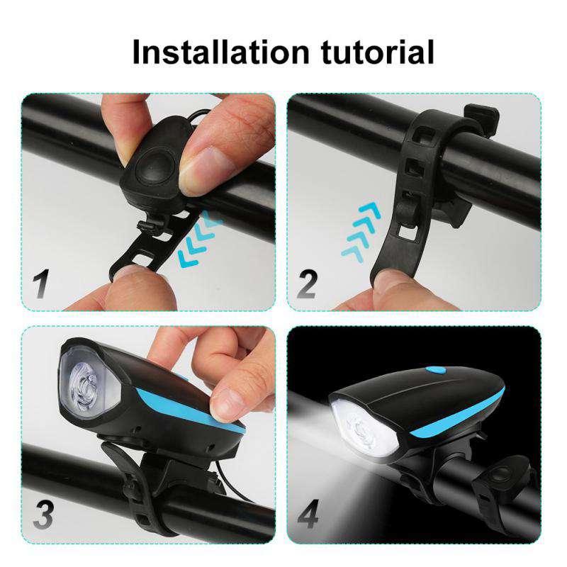 Đèn xe đạp chống nước có còi pin sạc usb Led T6,vỏ nhôm đèn xe đạp đèn trước siêu sáng có 5 chế độ cao cấp nhiều màu sắc