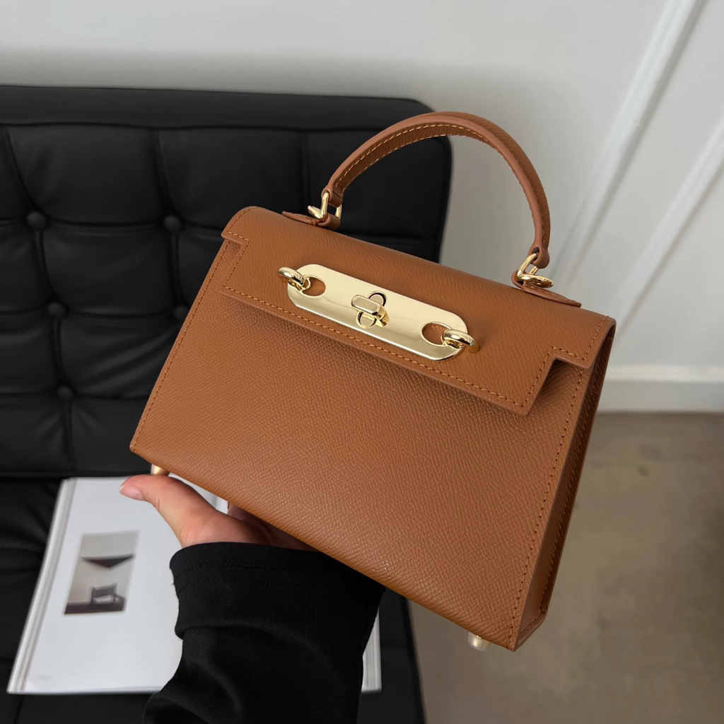 Túi da thật khoá hợp kim nhỏ nhắn - ARISA