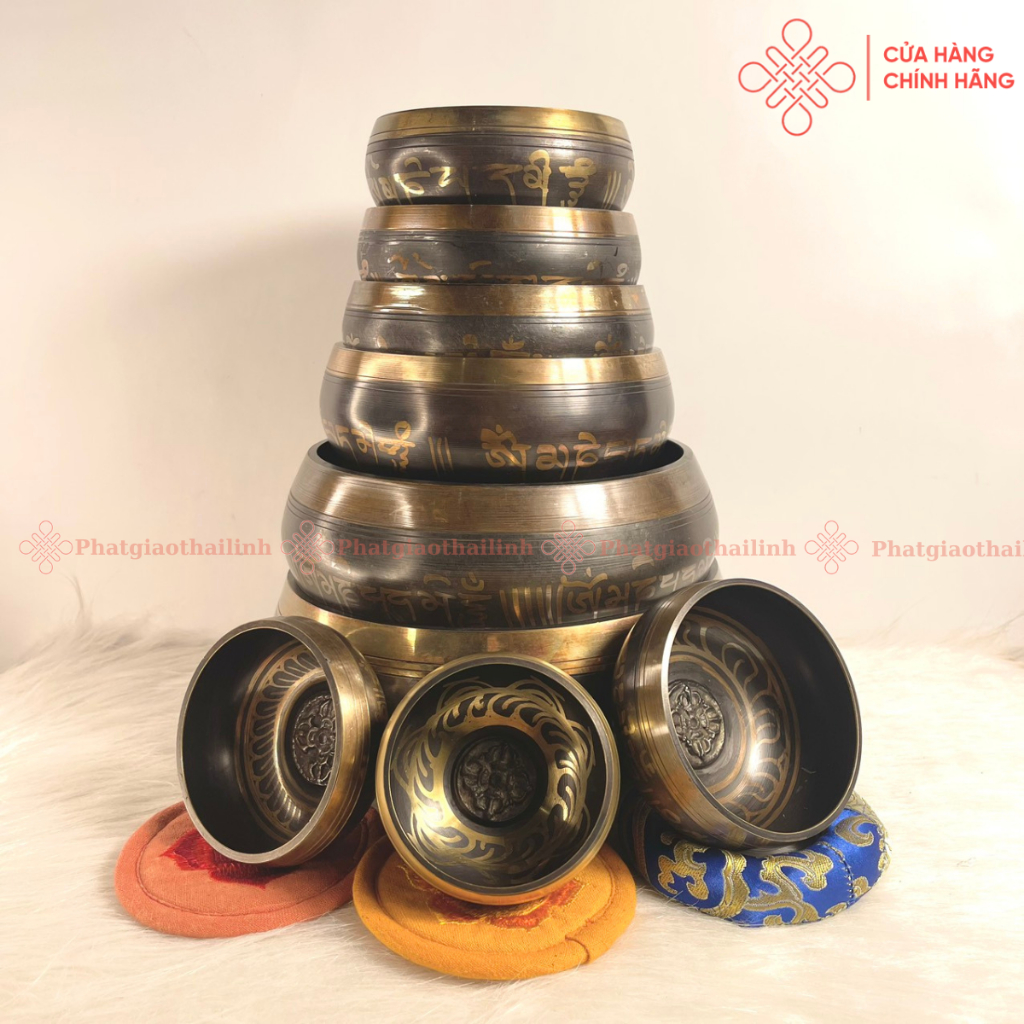 Chuông Xoay Nepal - Bát Hát Tây Tạng Nhiều Size - Cửa Hàng Phật Giáo Thái Linh