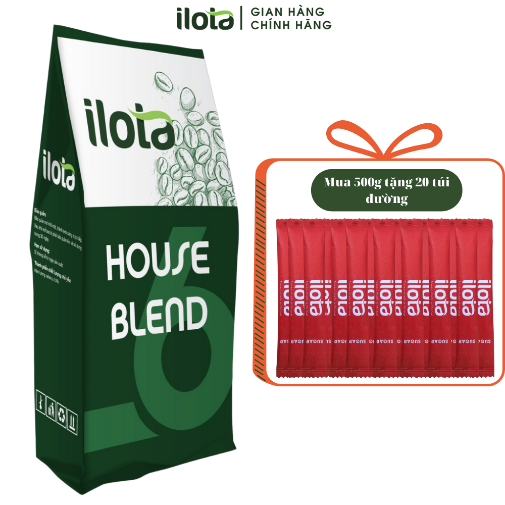 Cà phê ILOTA 6 4Arabica 6Robusta nguyên chất rang mộc xay dạng bột pha phin