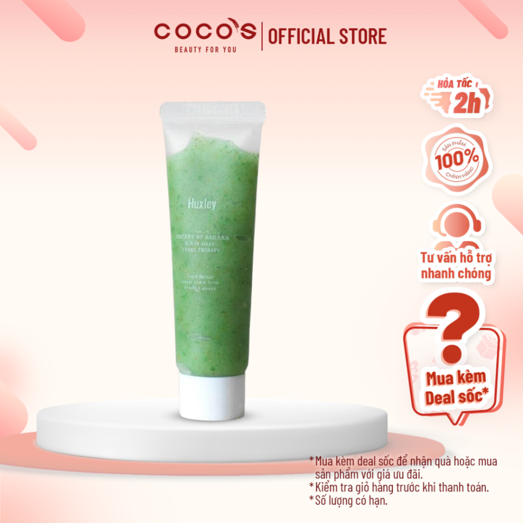 Mặt nạ tẩy tế bào chết HUXLEY Sweet Therapy Scrub Mask Sweet Therapy 30g Minisize