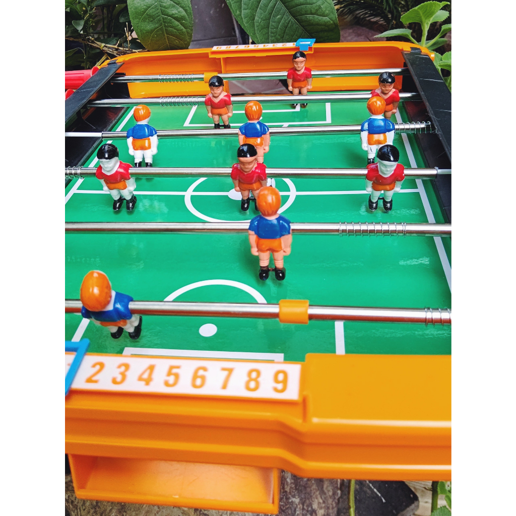 Đồ chơi bi lắc vui nhộn cho trẻ, bàn bóng đá nhiều kích cỡ cho 2 người chơi, 6 tay cầm chắc chắn, 2 bóng kèm theo