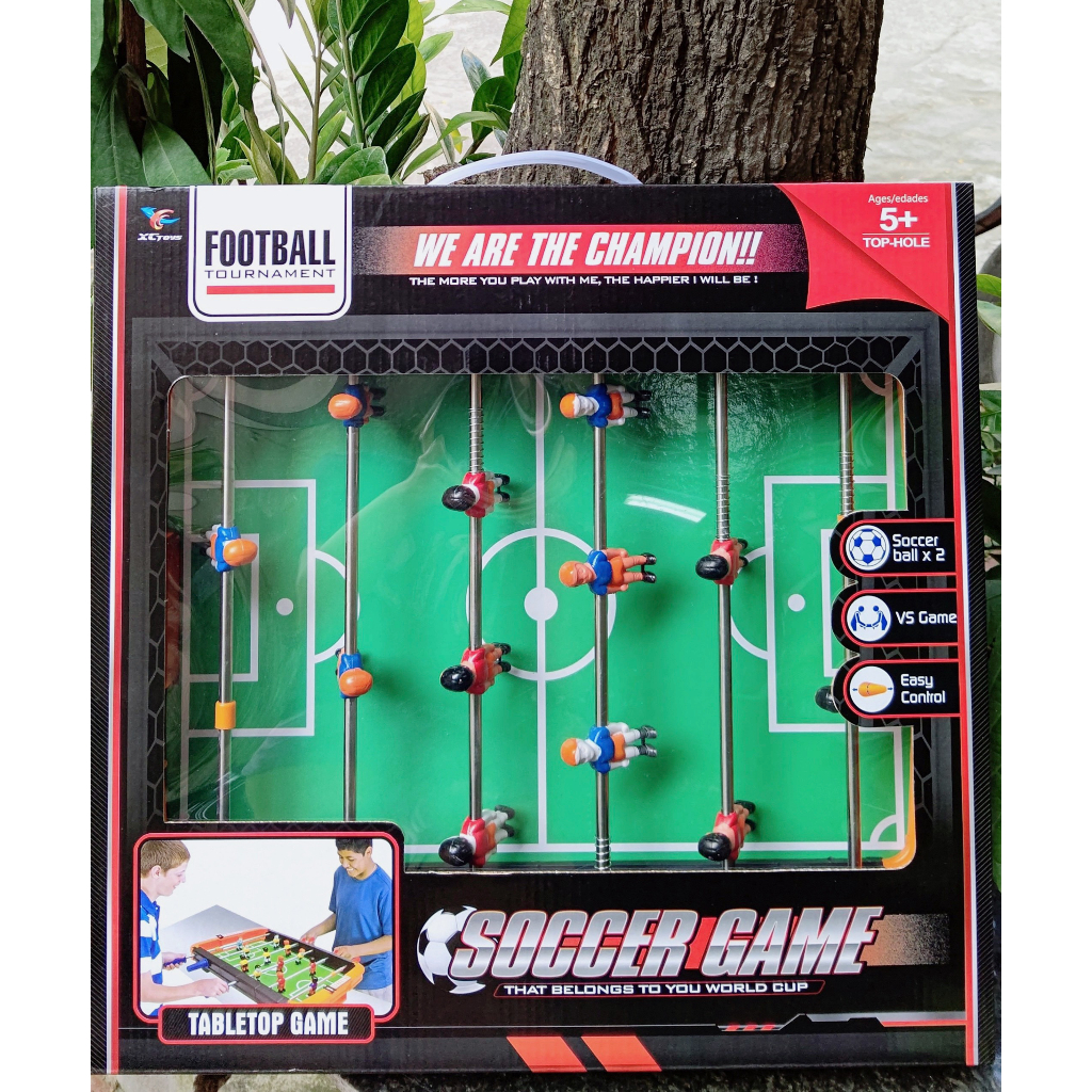 Đồ chơi bi lắc vui nhộn cho trẻ, bàn bóng đá nhiều kích cỡ cho 2 người chơi, 6 tay cầm chắc chắn, 2 bóng kèm theo