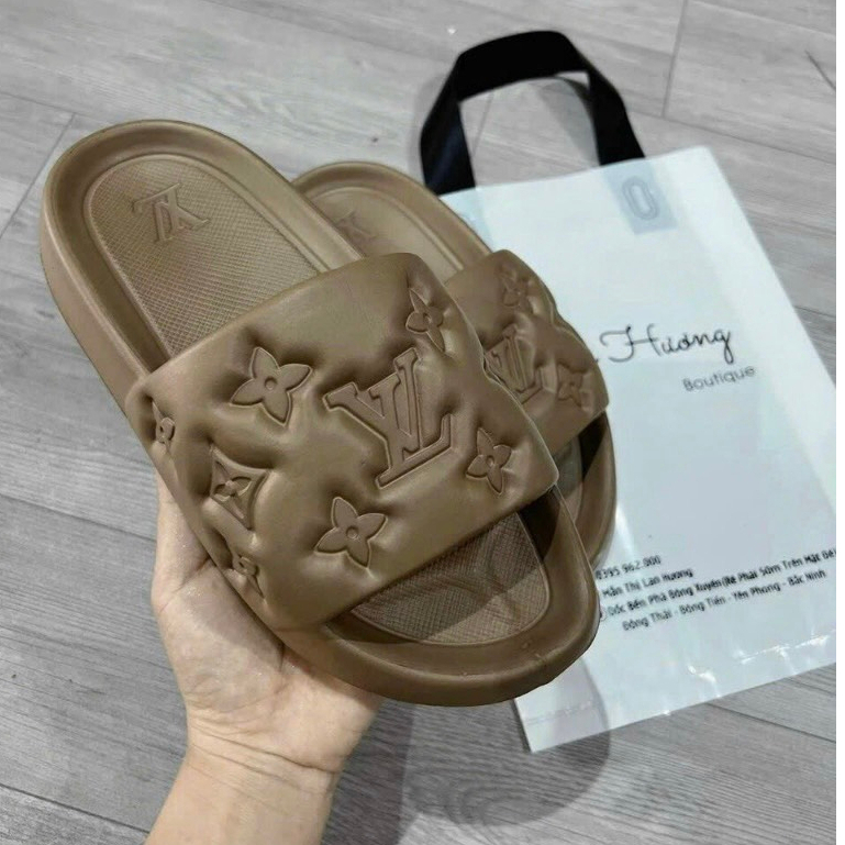 Dép đúc quai ngang  LV đúc nguyên khối siêu nhẹ chống trượt