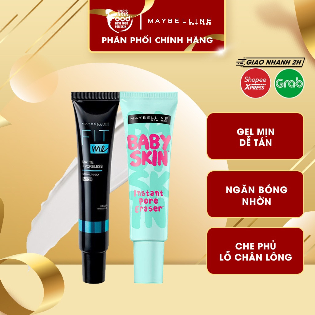 Kem Lót Làm Mịn Da, Che Khuyết Điểm, Se Khít Lỗ Chân Lông Maybelline Baby Skin Pore Eraser